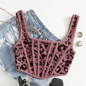 Pink Cheetah Crop Top